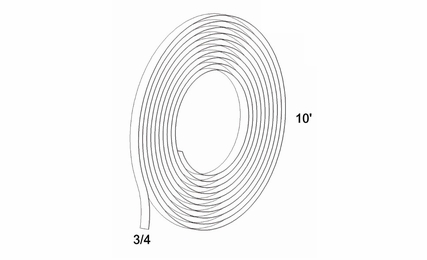 Torino Grey Wood EB10: 10" Edge Banding Roll: RTA Kitchen Cabinets