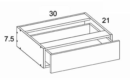 Torino Grey Wood VKD30: Vanity Knee Drawer: RTA Kitchen Cabinets