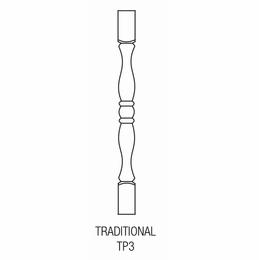 TP3: Traditional Turnpost: Trenton Recessed RTA Kitchen Cabinet