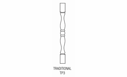 TP3: Traditional Turnpost: Trenton Slab RTA Kitchen Cabinet