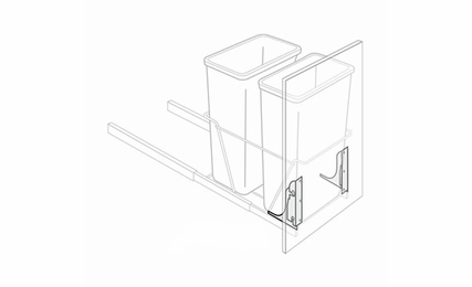 TRASHDMK: Trash Door Mount Kit: Amesbury White RTA Kitchen Cabinet