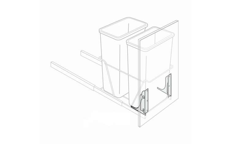 TRASHDMK: Trash Door Mount Kit: Dover Lunar RTA Kitchen Cabinet
