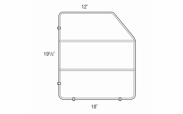TRAYDIV: Wire Tray Divider: Dover Lunar RTA Kitchen Cabinet