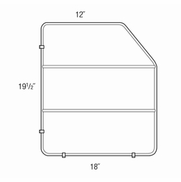 TRAYDIV: Wire Tray Divider: Dover Lunar RTA Kitchen Cabinet