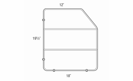 TRAYDIV: Wire Tray Divider: Upton Brown RTA Kitchen Cabinet