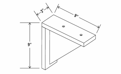 Treasure Chest CB9: Corbel: Assembled Kitchen Cabinets