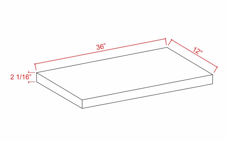 Treasure Chest FS36: Floating Shelf: Assembled Kitchen Cabinets