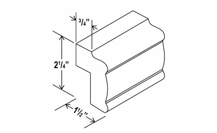 Treasure Chest LRM8: Light Rail Molding: Assembled Kitchen Cabinets