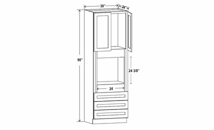 Treasure Chest O309024: Oven Pantry Cabinet: Assembled Kitchen Cabinets