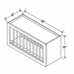 Treasure Chest PR3015: Plate Rack Cabinet: Assembled Kitchen Cabinets