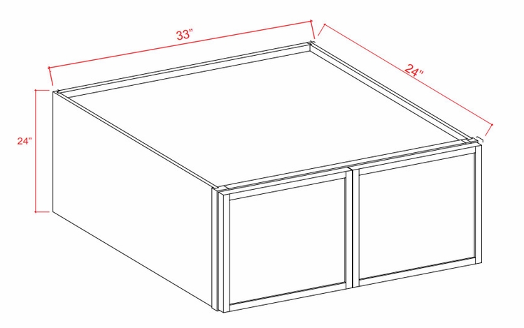 Treasure Chest W332424: Wall Refrigerator Cabinet : Assembled Kitchen Cabinets