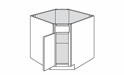 Trenton Recessed 1 Door Diagonal Sink Base Cabinets
