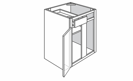Trenton Recessed 1 Drawer 1 Door Blind Base Corner Cabinets