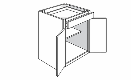 Trenton Recessed 1 Drawer 2 Door Base Cabinets