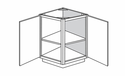 Trenton Recessed Angle Base End Cabinets