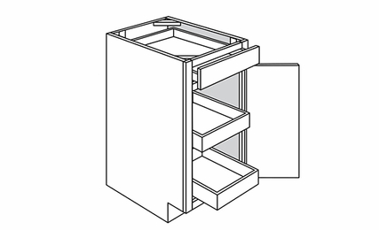 Trenton Recessed Base Cabinets With Rollout Trays