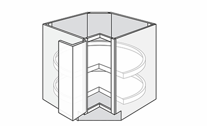 Trenton Recessed Lazy Susan Base Cabinets