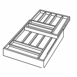 TTCD18: Two Tier Cutlery Drawer: Dover Lunar RTA Kitchen Cabinet