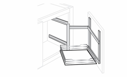 Upton Brown APPPULL: Above-Appliance Pull Out Unit: RTA Kitchen Cabinets