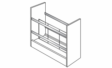 Upton Brown TRAYDIVPO: Base Tray Divider Pull Out: RTA Kitchen Cabinets
