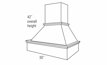 Upton Brown VCHIM3042: VCHIM Hood: RTA Kitchen Cabinets