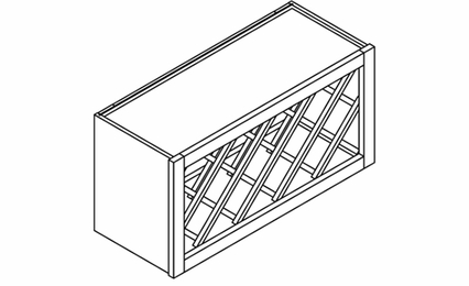 uptown-white Wine Rack Wall Cabinets