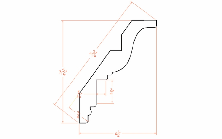 USCD Casselberry Antique White ICM: Inset Crown Molding: RTA Kitchen Cabinet