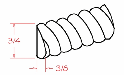 USCD Casselberry Antique White ROPE: Rope Molding: RTA Kitchen Cabinet