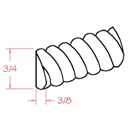 USCD Casselberry Antique White ROPE: Rope Molding: RTA Kitchen Cabinet