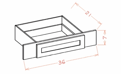 USCD Casselberry Saddle VKD36: Vanity Knee Drawer: RTA Kitchen Cabinet