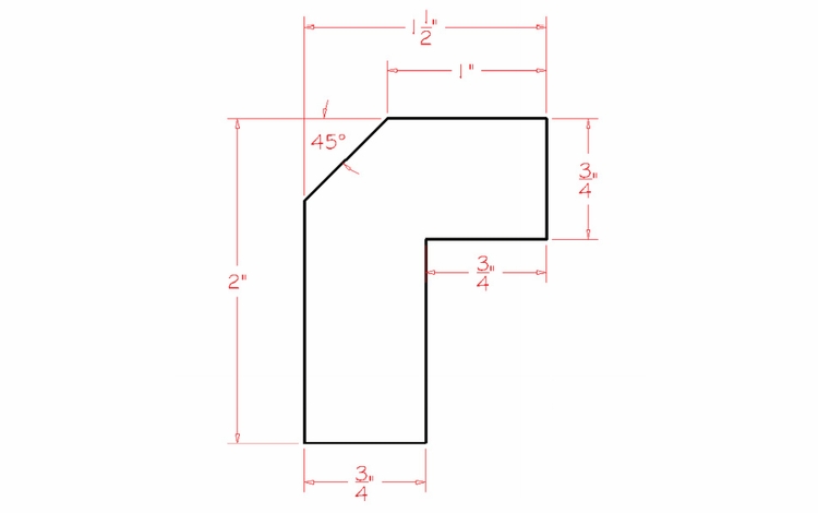 USCD Haven Dune ALRM: Angle Light Rail Molding: RTA Kitchen Cabinets