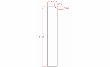 USCD Haven Dune FBMS: Angled Furniture Base Molding: RTA Kitchen Cabinets