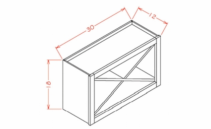 USCD Haven Dune WXR3018: Wine X Rack Wall Cabinet: RTA Kitchen Cabinets