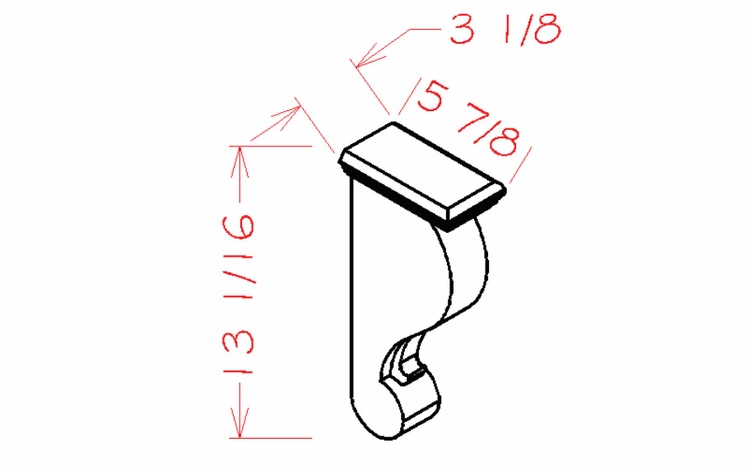USCD Haven Ember CBT: Traditional Corbel: RTA Kitchen Cabinets