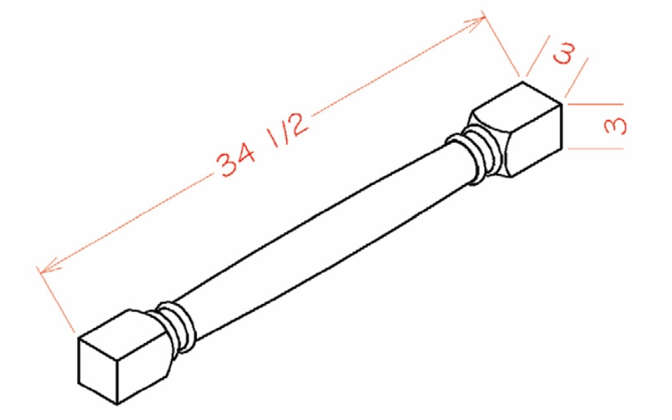 USCD Haven Ember CLDL: Decorative Leg: RTA Kitchen Cabinets