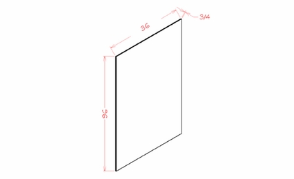 USCD Haven Ember S3696: 36"W Finished Shelf Board: RTA Kitchen Cabinets
