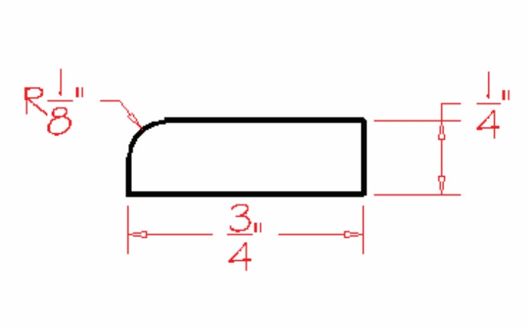 USCD Haven Ember SCR: Scribe Molding: RTA Kitchen Cabinets