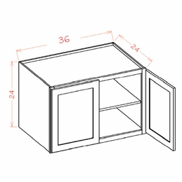USCD Haven Ember W362424: Wall Refrigerator Cabinet 24" High (24" Deep): RTA Kitchen Cabinets