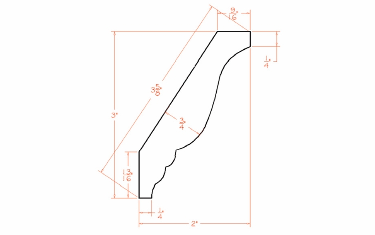 USCD Oxford Mist DCM: Decorative Crown Molding: RTA Kitchen Cabinets