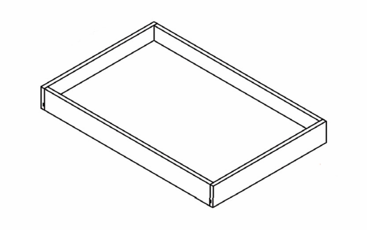 USCD Oxford Mist RS24-TypeA: Roll Out Shelf: RTA Kitchen Cabinets