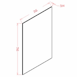 USCD Oxford Mist S3696: 36"W Finished Shelf Board: RTA Kitchen Cabinets