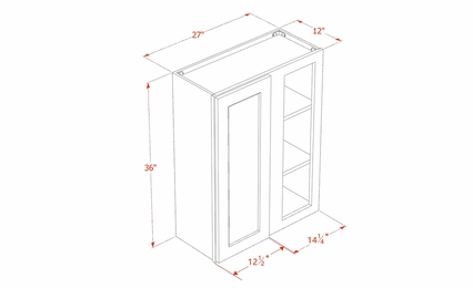 USCD Oxford Mist WBC2736: Wall Blind Cabinet: RTA Kitchen Cabinets