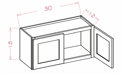 USCD Oxford Sage W3018: Bridge Cabinet 18" High: RTA Kitchen Cabinets