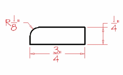 USCD Oxford White SCR: Scribe Molding: RTA Kitchen Cabinets
