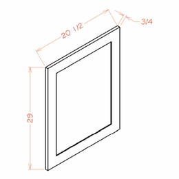 USCD Oxford White VDEP: Vanity Decorative End Panel: RTA Kitchen Cabinets