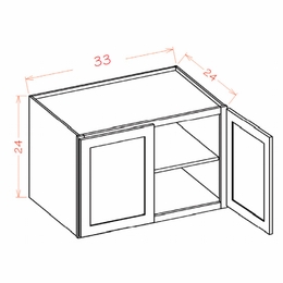 USCD Oxford White W332424: Wall Refrigerator Cabinet 24" High (24" Deep): RTA Kitchen Cabinets