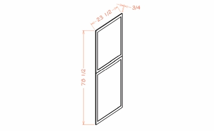 USCD Shaker Antique White TDEP2484: Tall Decorative End Panel: RTA Kitchen Cabinet