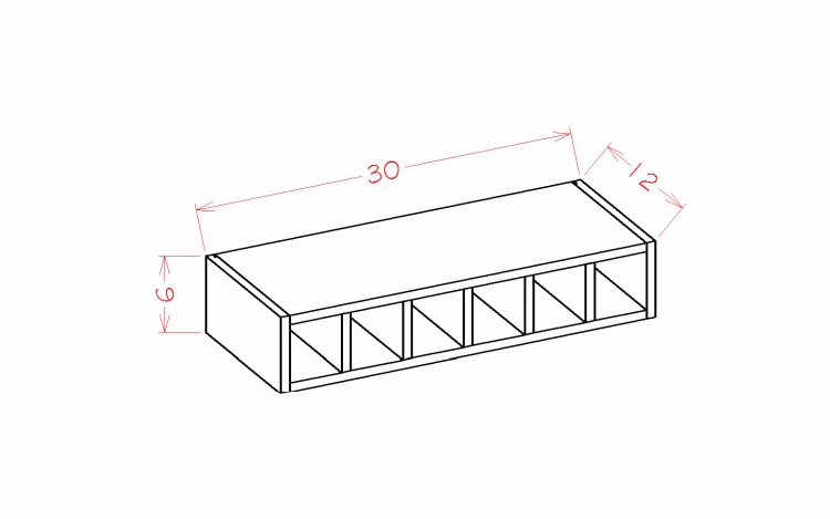 USCD Shaker Antique White WWC630: Wine Cubby: RTA Kitchen Cabinet