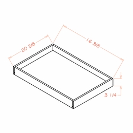 USCD Shaker Black RS21: Roll Out Shelf: RTA Kitchen Cabinet
