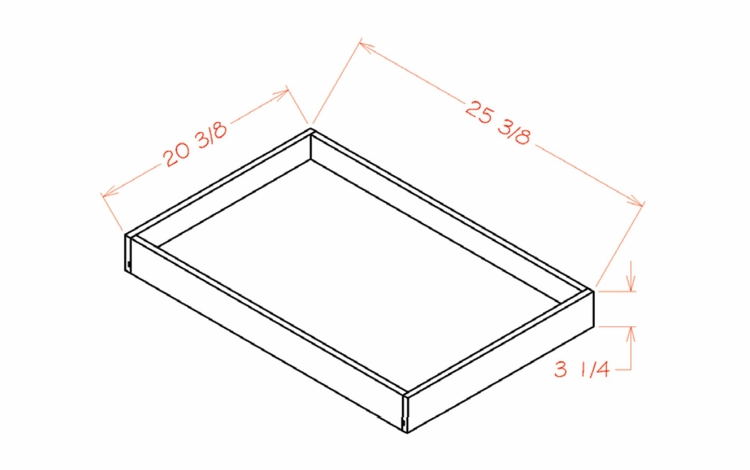 USCD Shaker Black RS30: Roll Out Shelf: RTA Kitchen Cabinet